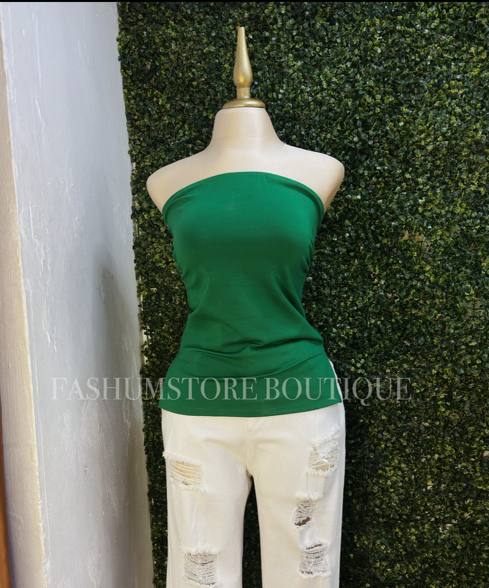 Blusa strapless varios tonos