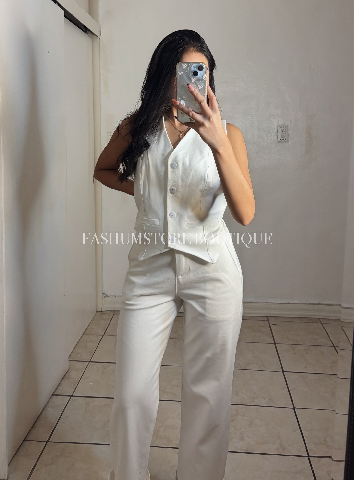 Set chaleco y pantalón liso