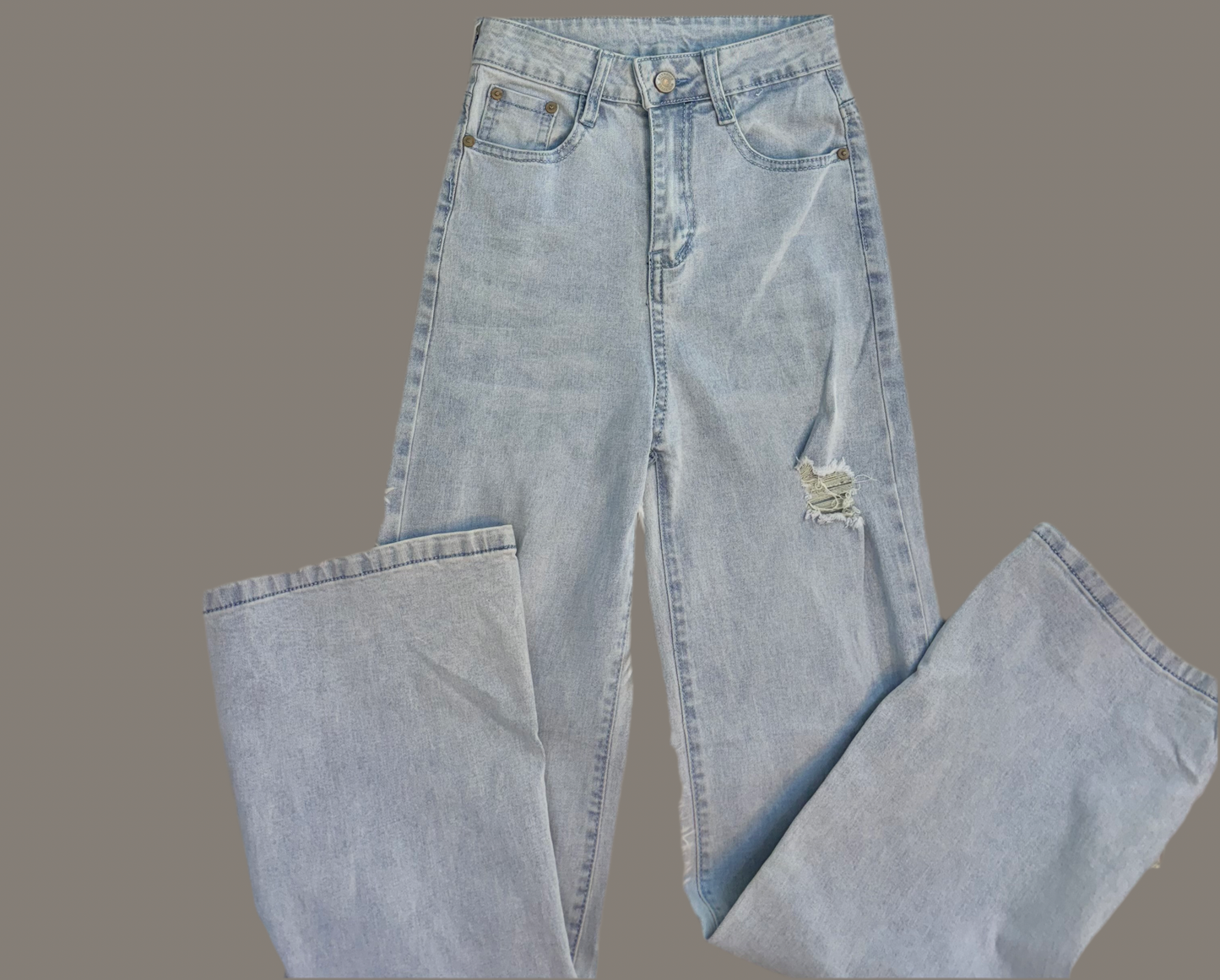 Pantalón Wide Leg Celeste