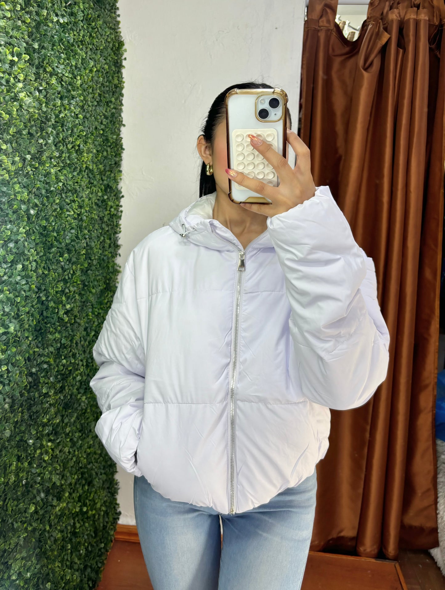 Chamarra con gorro puffer