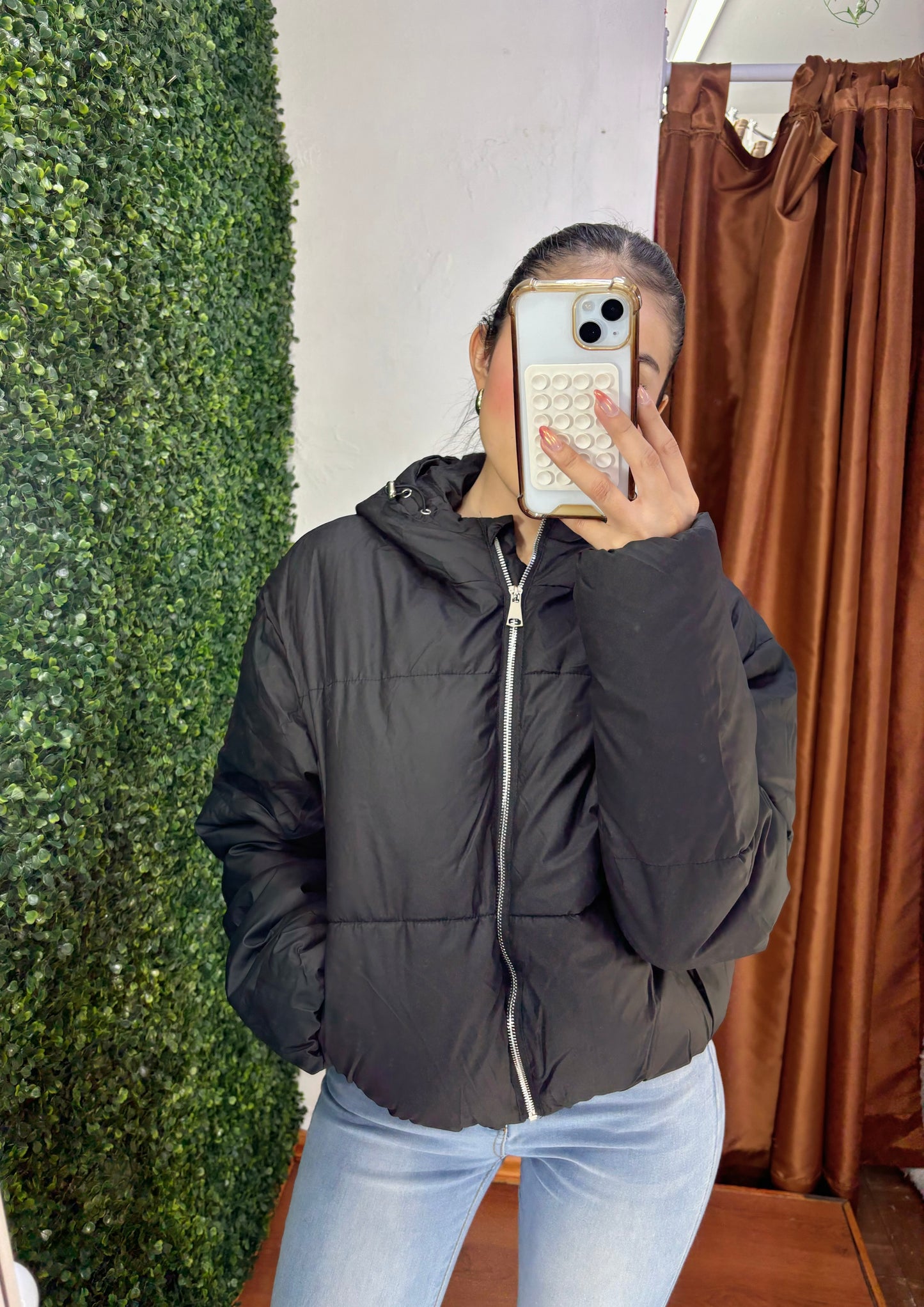 Chamarra con gorro puffer
