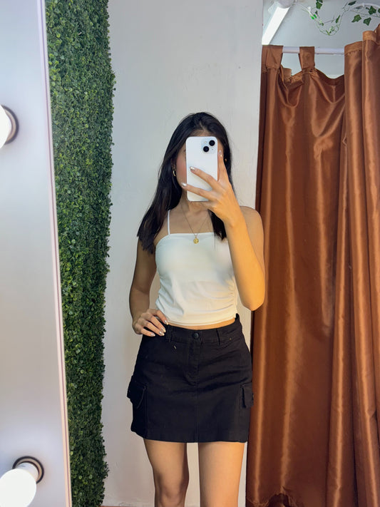 Short falda estilo cargo