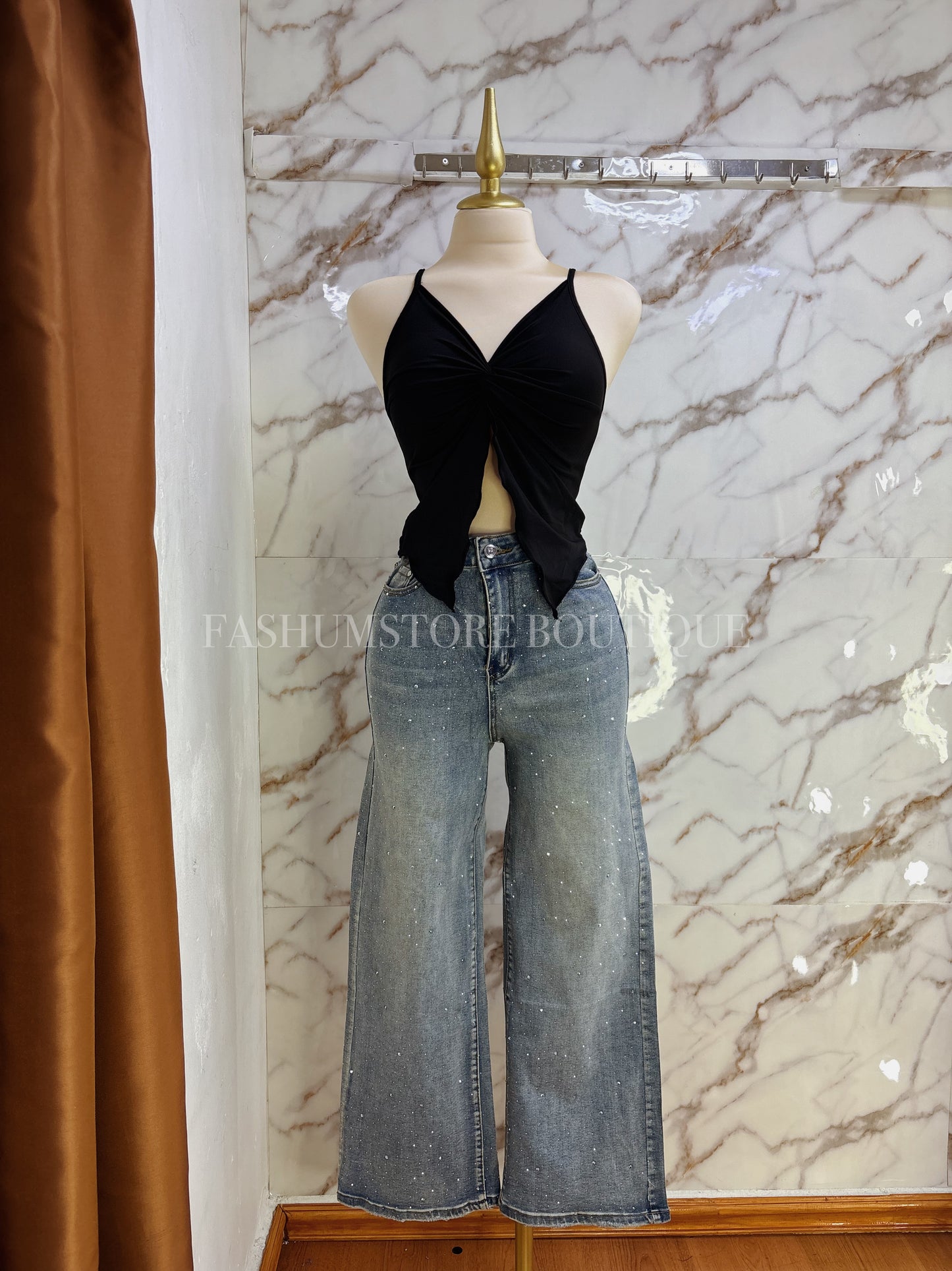 Blusa con frente cruzado