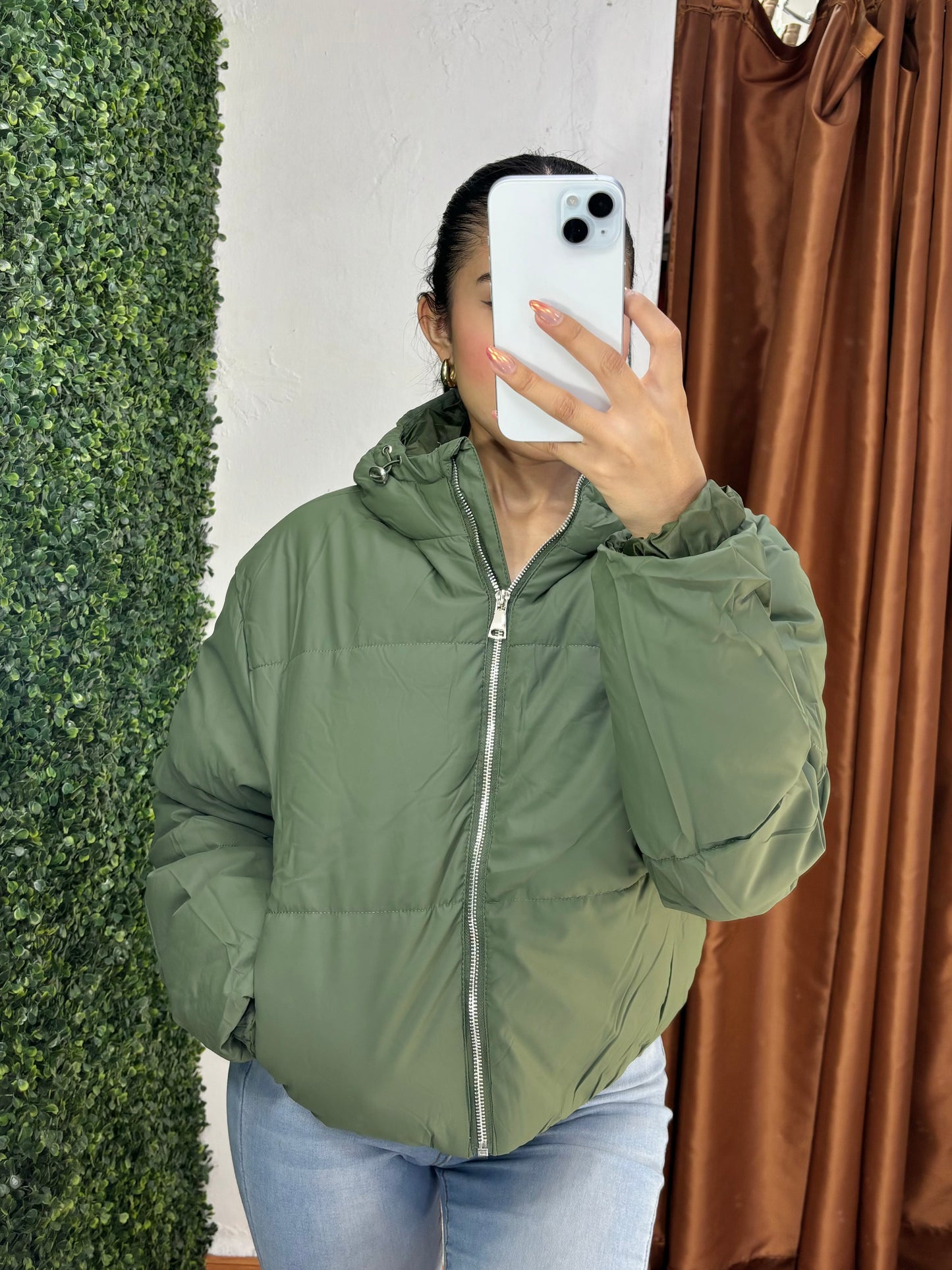 Chamarra con gorro puffer