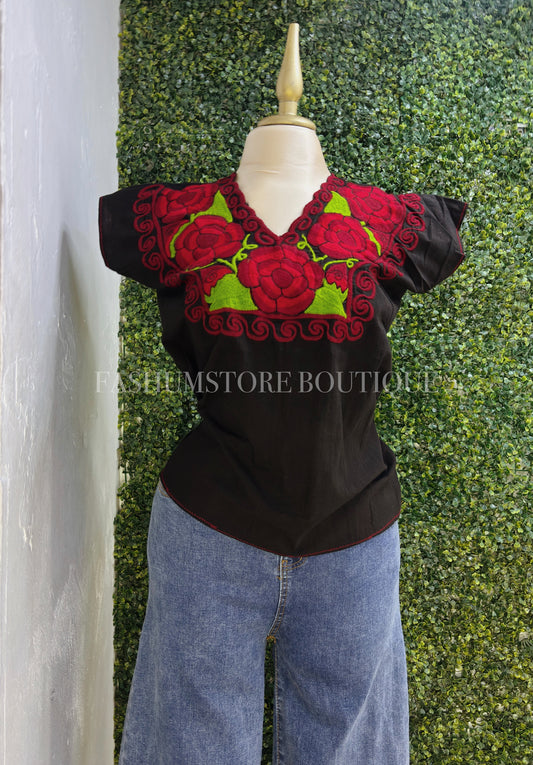 Blusa mexicana bordada