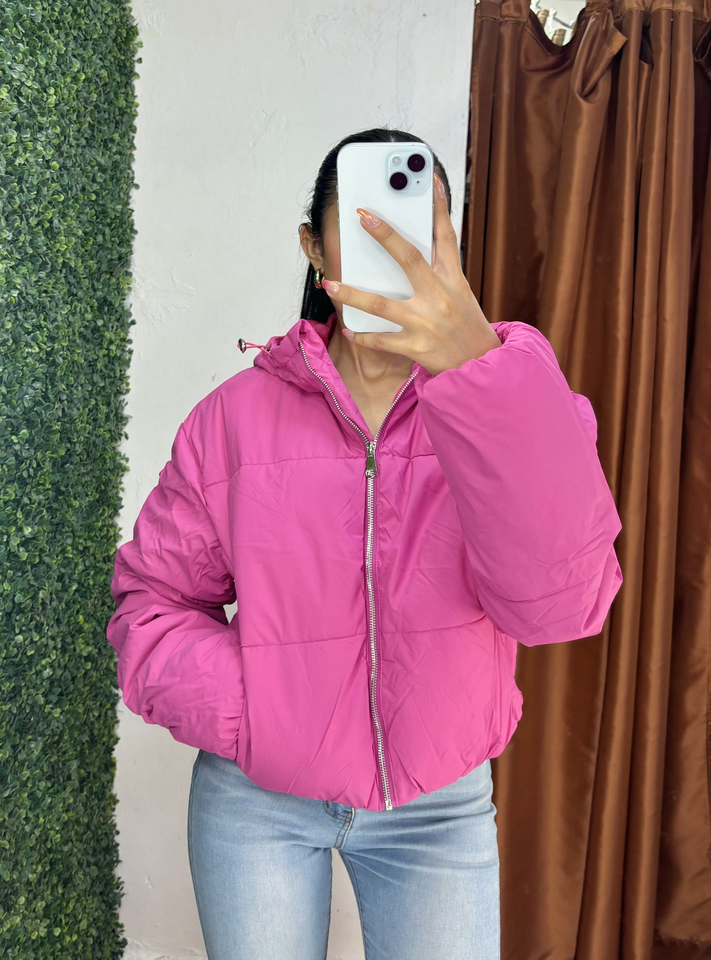 Chamarra con gorro puffer
