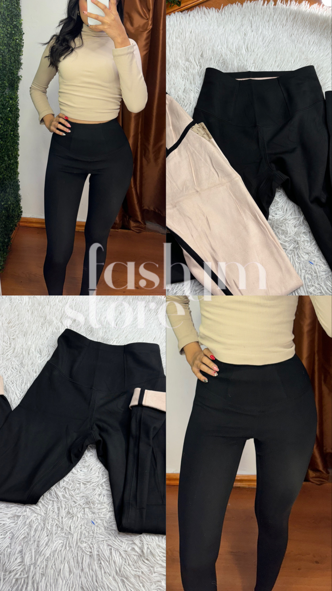 Pantalón afelpado efecto push up