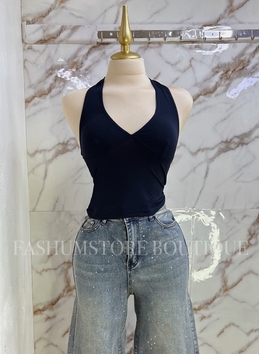Blusa cuello halter