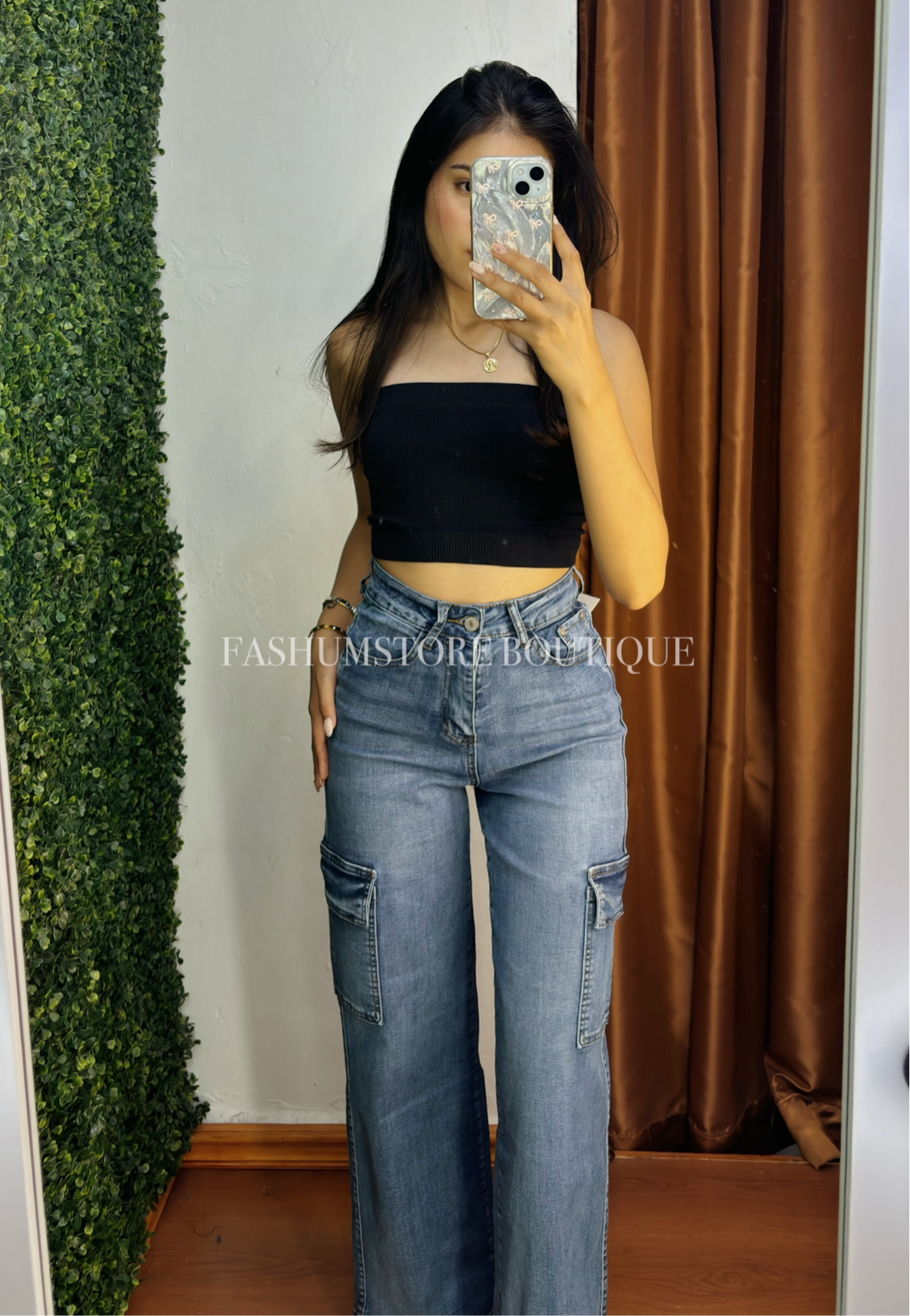 Pantalón cargo mezclilla talla 5 y 13
