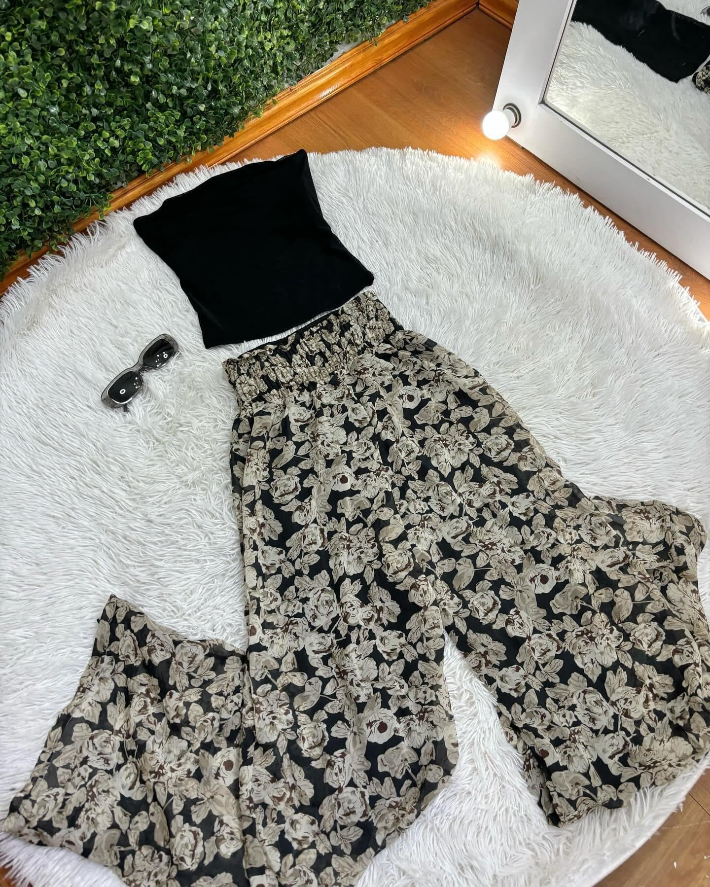 Palazzo floreado talla S