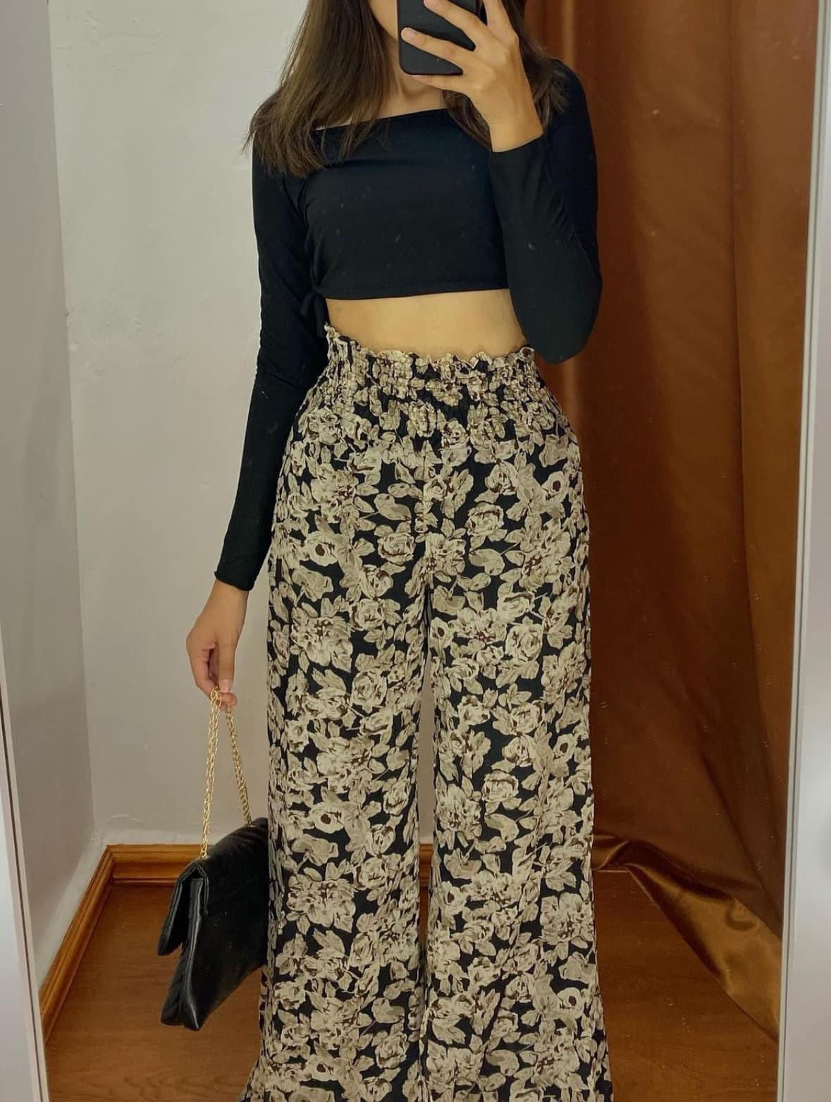 Palazzo floreado talla S