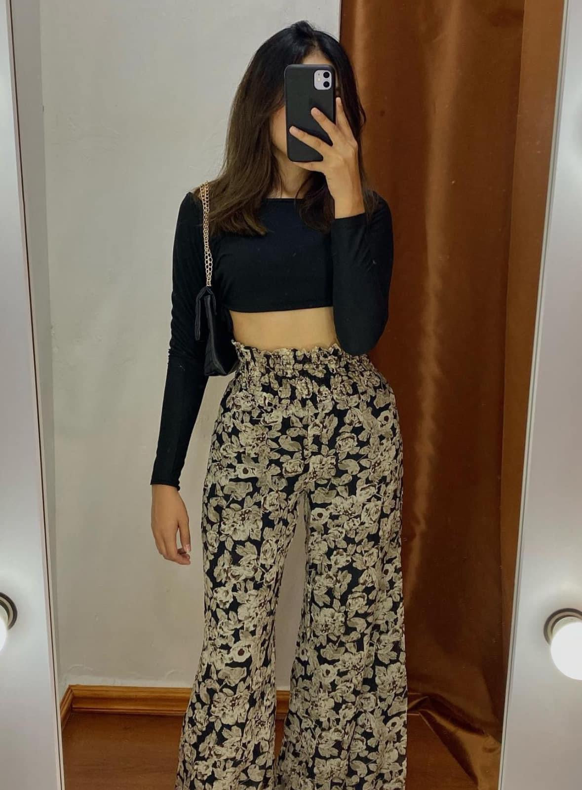 Palazzo floreado talla S