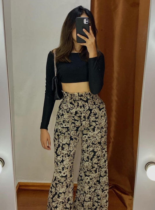 Palazzo floreado talla S